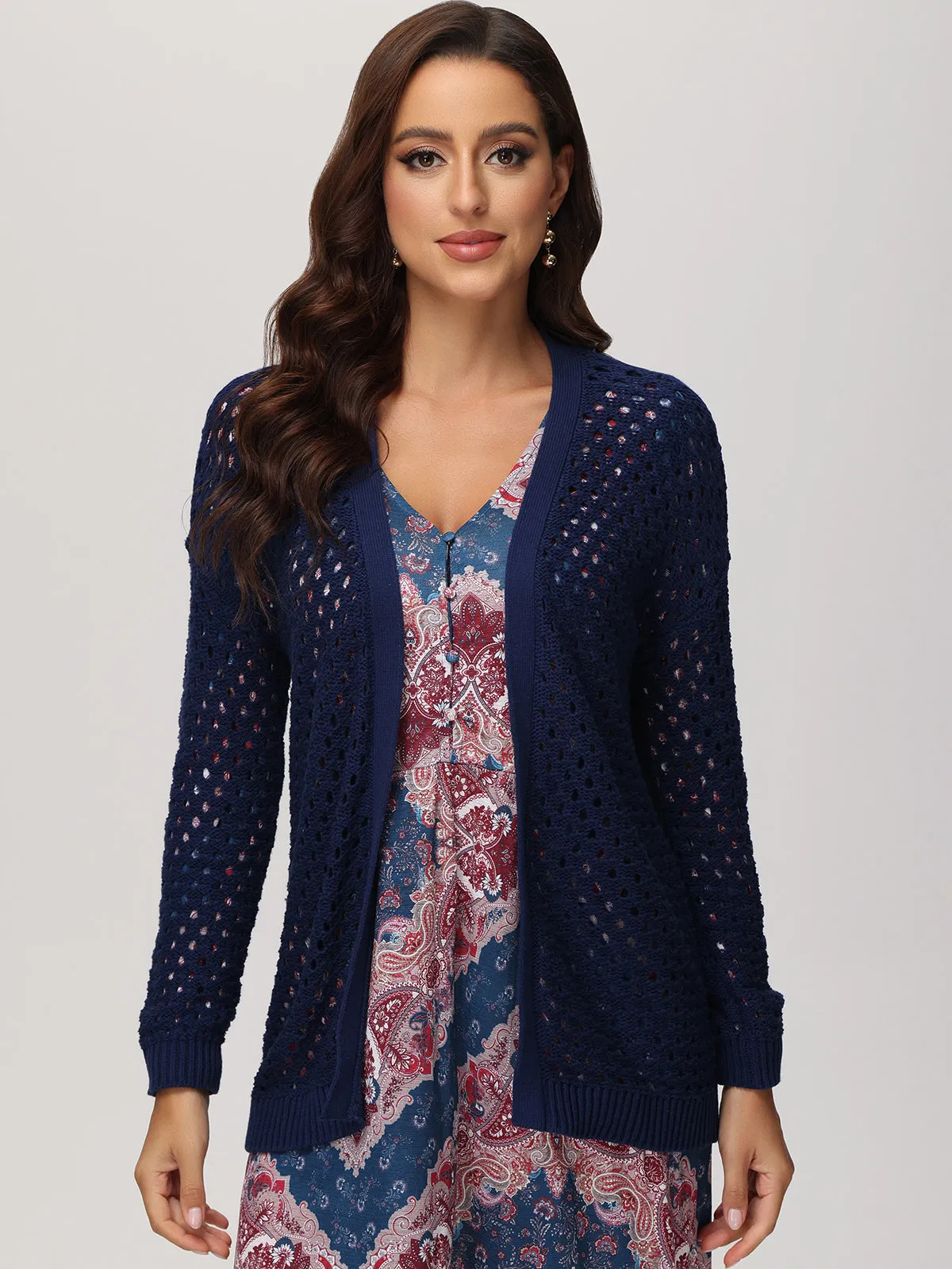 Long Sleeve Mesh Cardigan sold by 89th & Madison