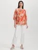 Floral Tie Neck Blouse sold by 89th & Madison