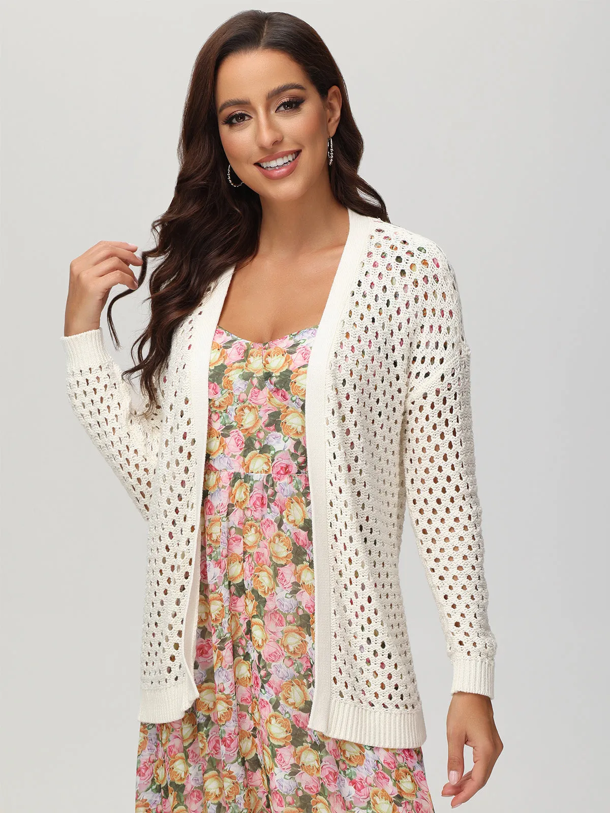 Long Sleeve Mesh Cardigan sold by 89th & Madison product image thumbnail 4