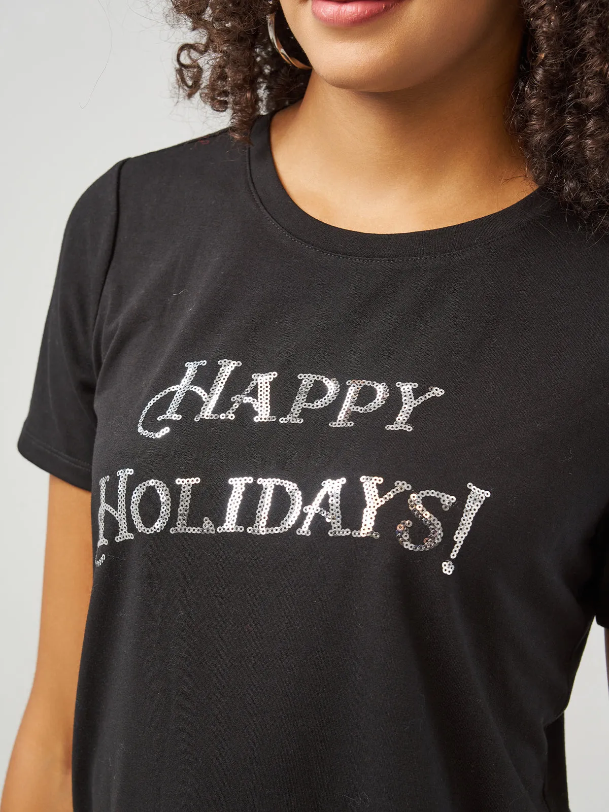 Happy Holidays Graphic Tee sold by 89th & Madison product image thumbnail 4