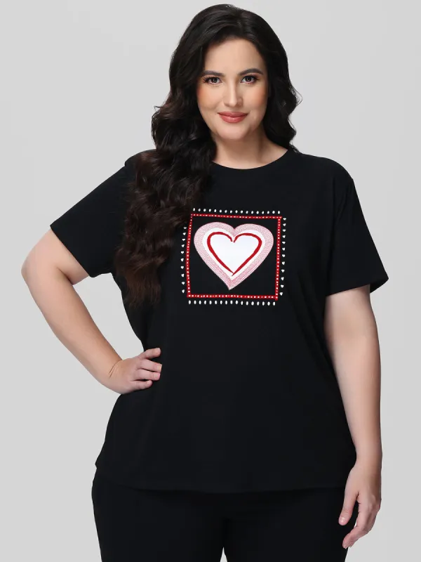 Plus Heart Graphic Tee sold by 89th & Madison