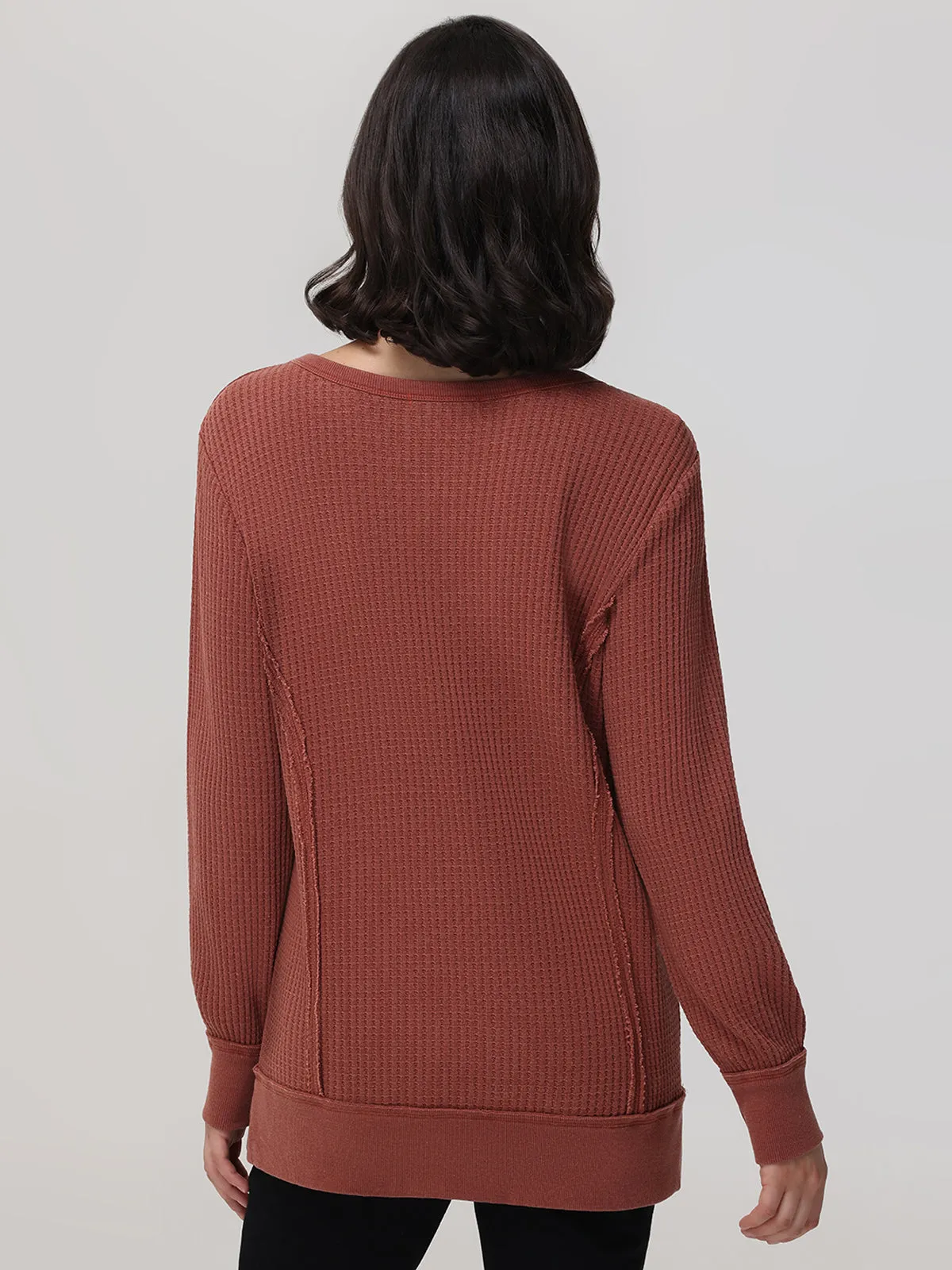 Waffle Long Sleeve Pullover sold by 89th & Madison product image thumbnail 2