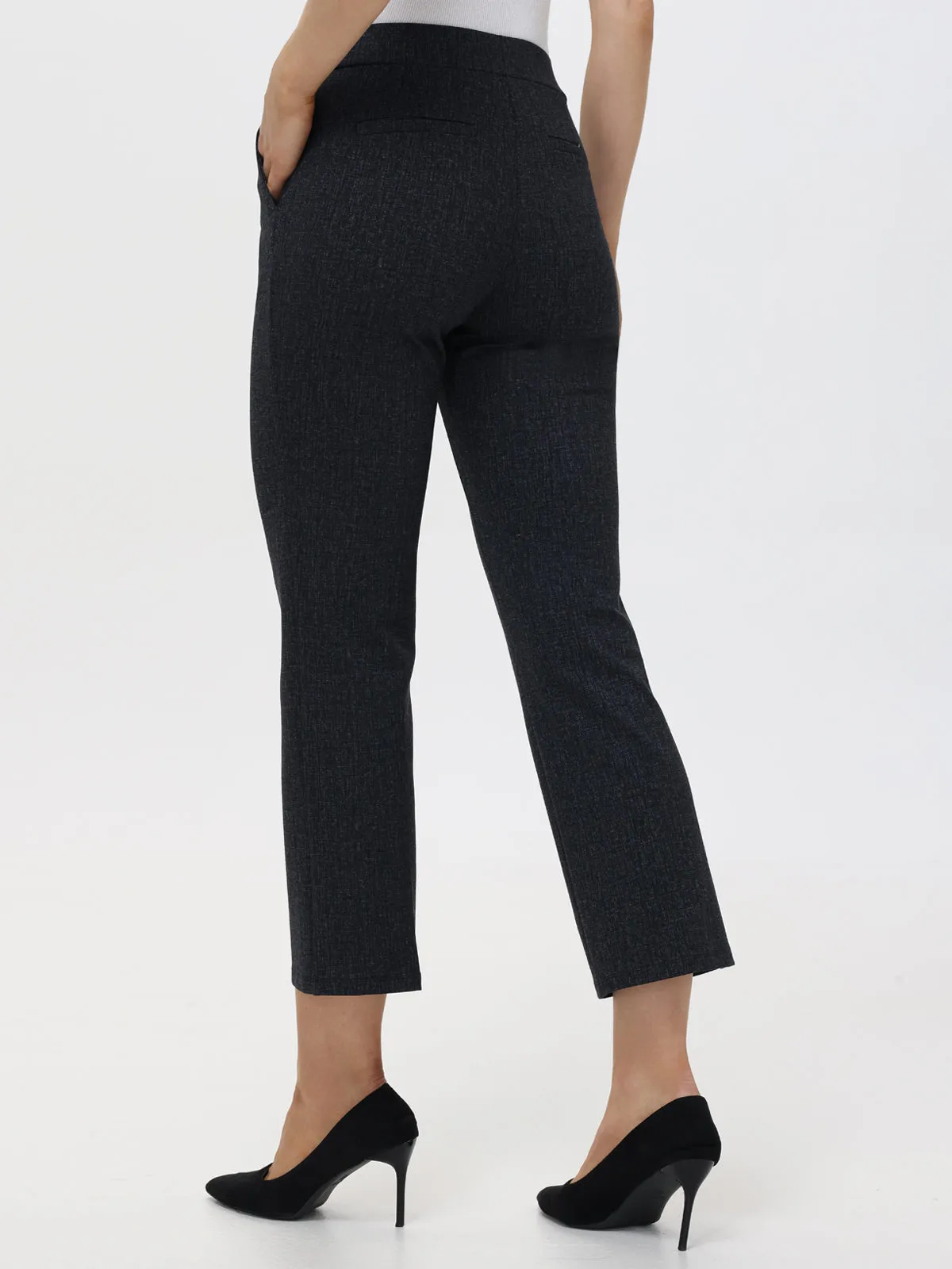 Mid-Rise Ponte Flare Leg Little Black Pants sold by 89th & Madison product image thumbnail 3