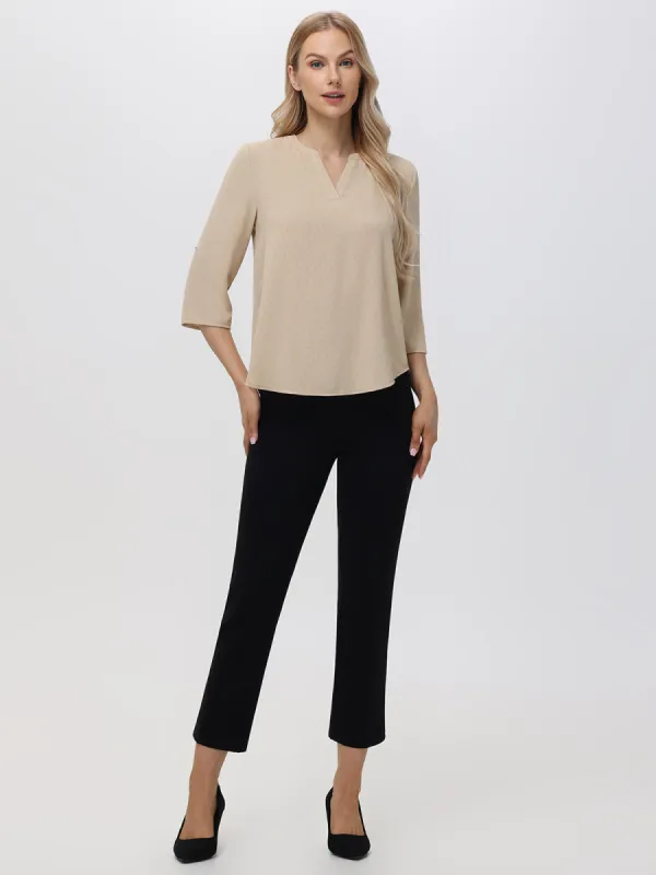 Crop Flare Leg Ponte Little Black Pants sold by 89th & Madison