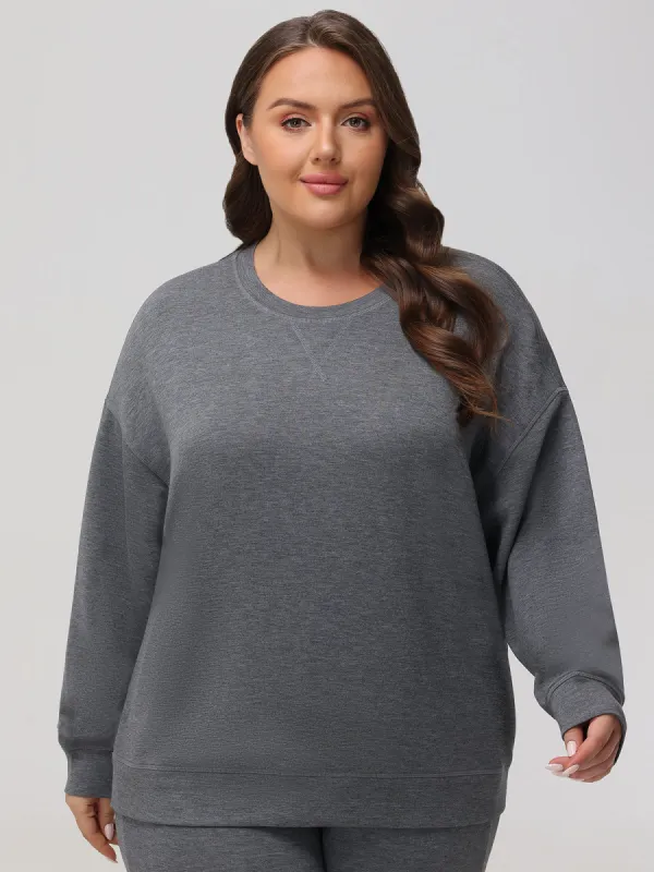 Plus Crewneck Long Sleeve Sweatshirt sold by 89th & Madison