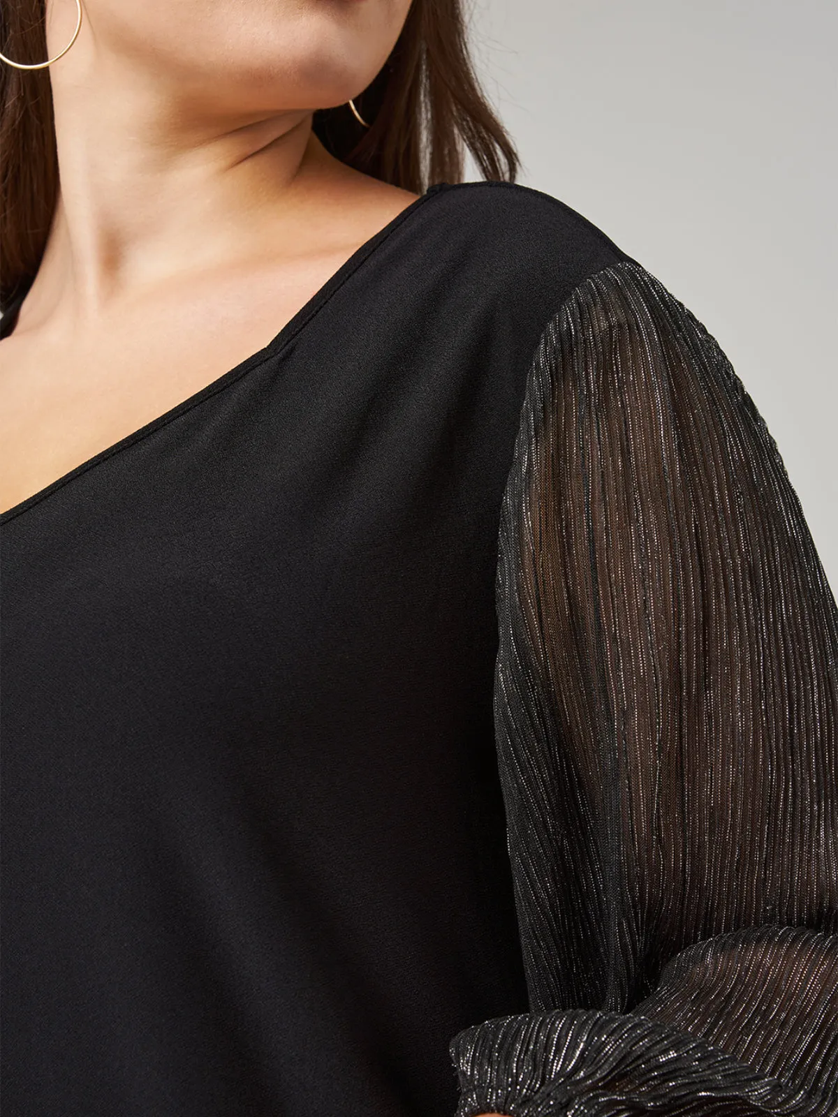 Plus Sweetheart Neck Ruched Cool Top sold by 89th & Madison product image thumbnail 4