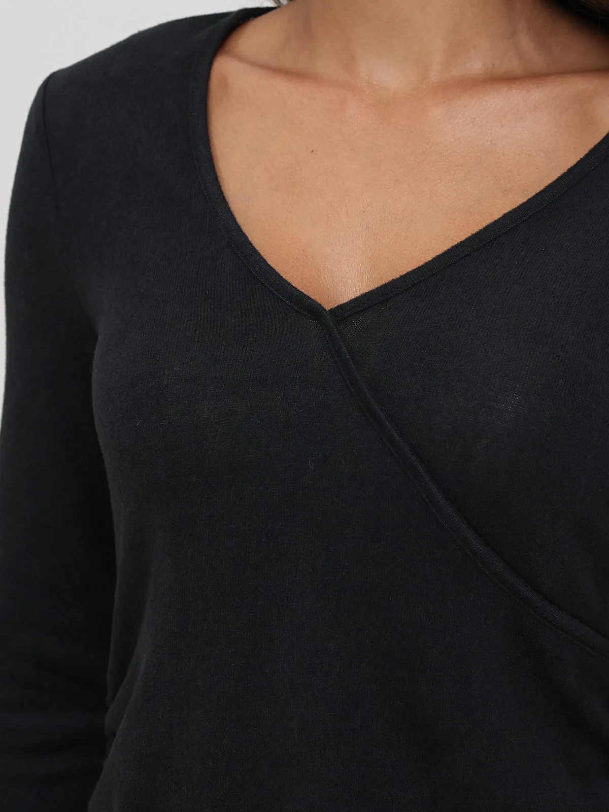 V-Neck Ruched Wrap Top sold by 89th & Madison product image thumbnail 4