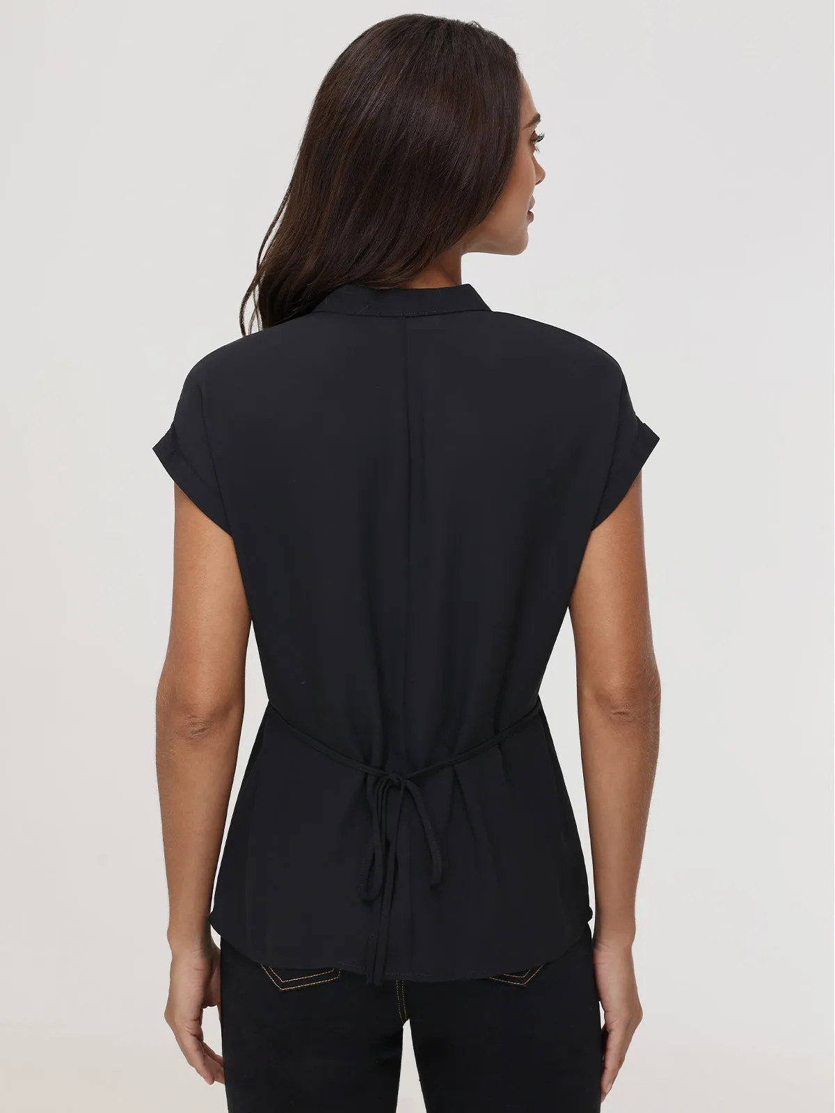 V-Neck Pleated Blouse sold by 89th & Madison product image thumbnail 2