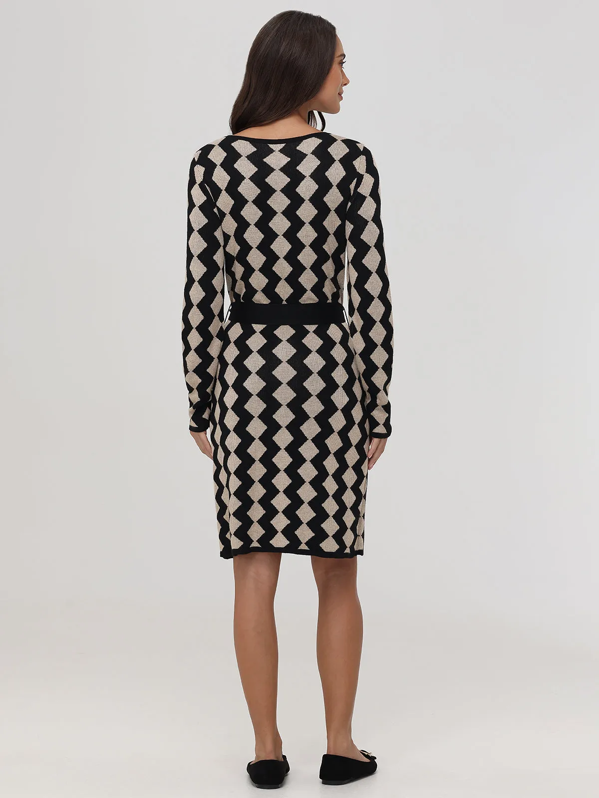 Geo Jacquard Belted Dress sold by 89th & Madison product image thumbnail 2