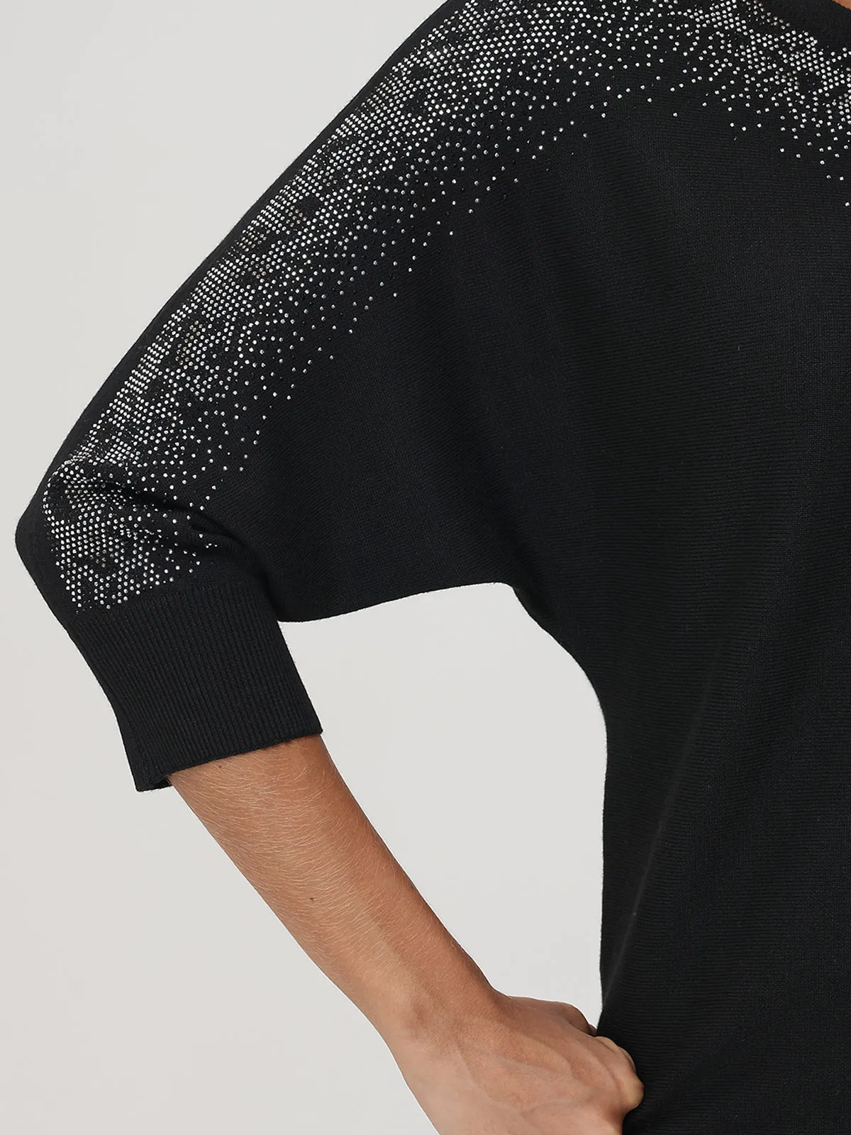 Snake Pattern Embellishment Pullover sold by 89th & Madison product image thumbnail 5