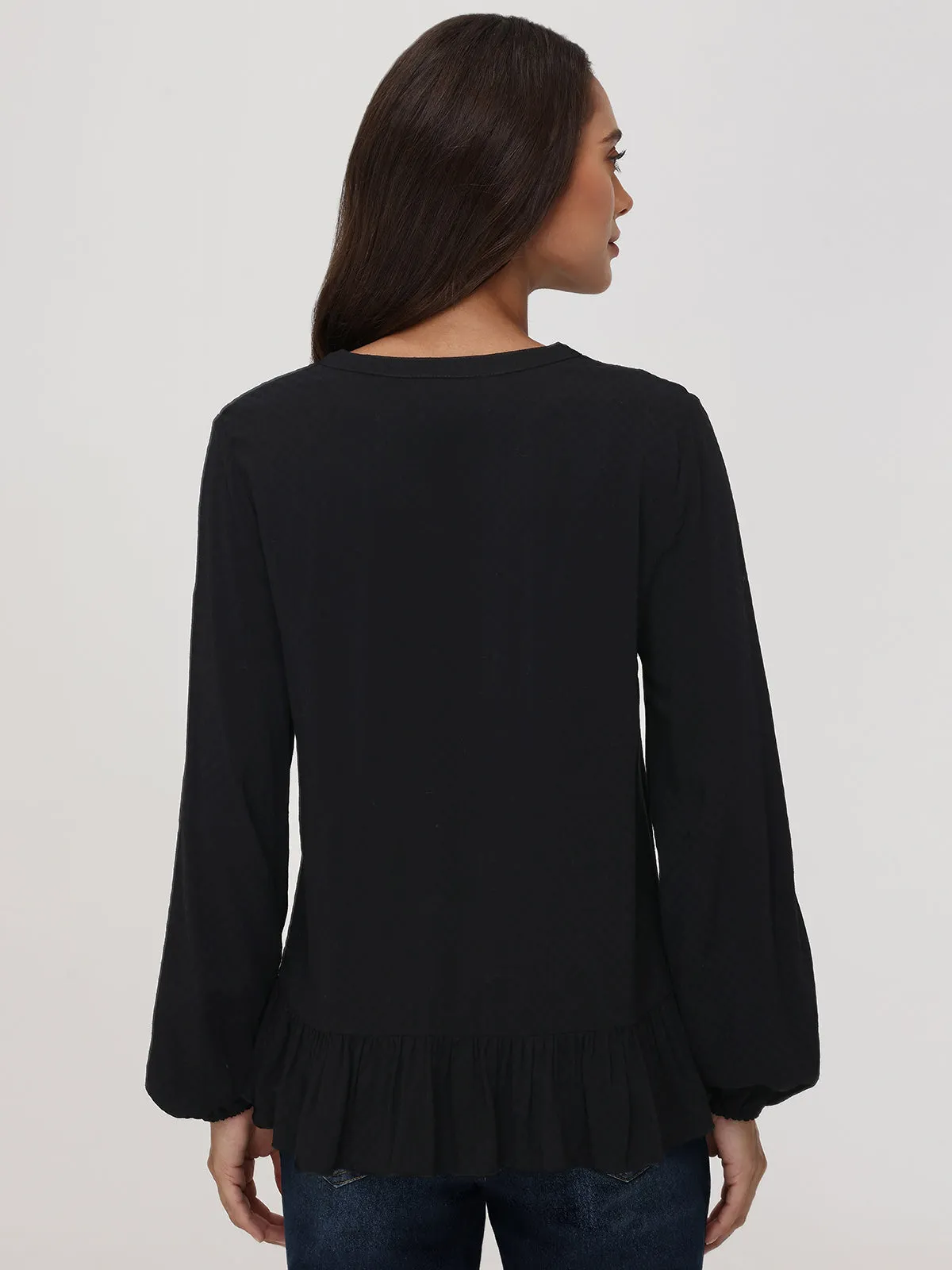 Lace Inset Button-Up Blouse sold by 89th & Madison product image thumbnail 2