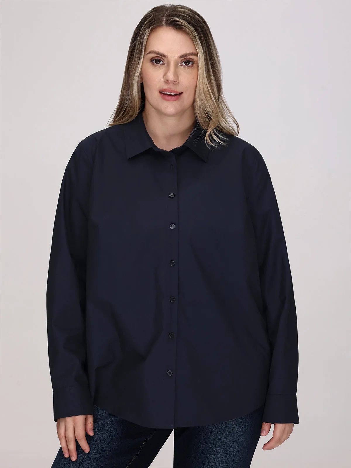 Plus Collared Button Up Shirt sold by 89th & Madison