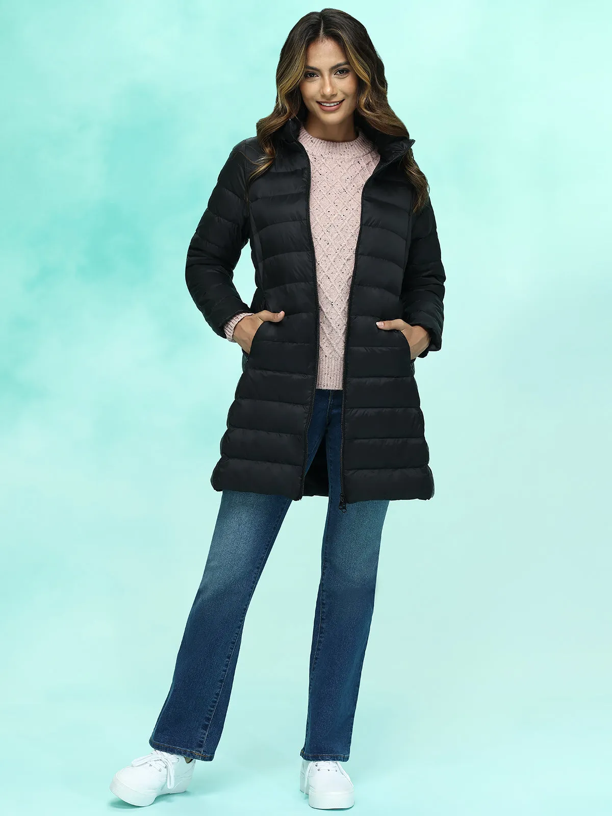 Lightweight Hooded Long Puffer Jacket sold by 89th & Madison product image thumbnail 5
