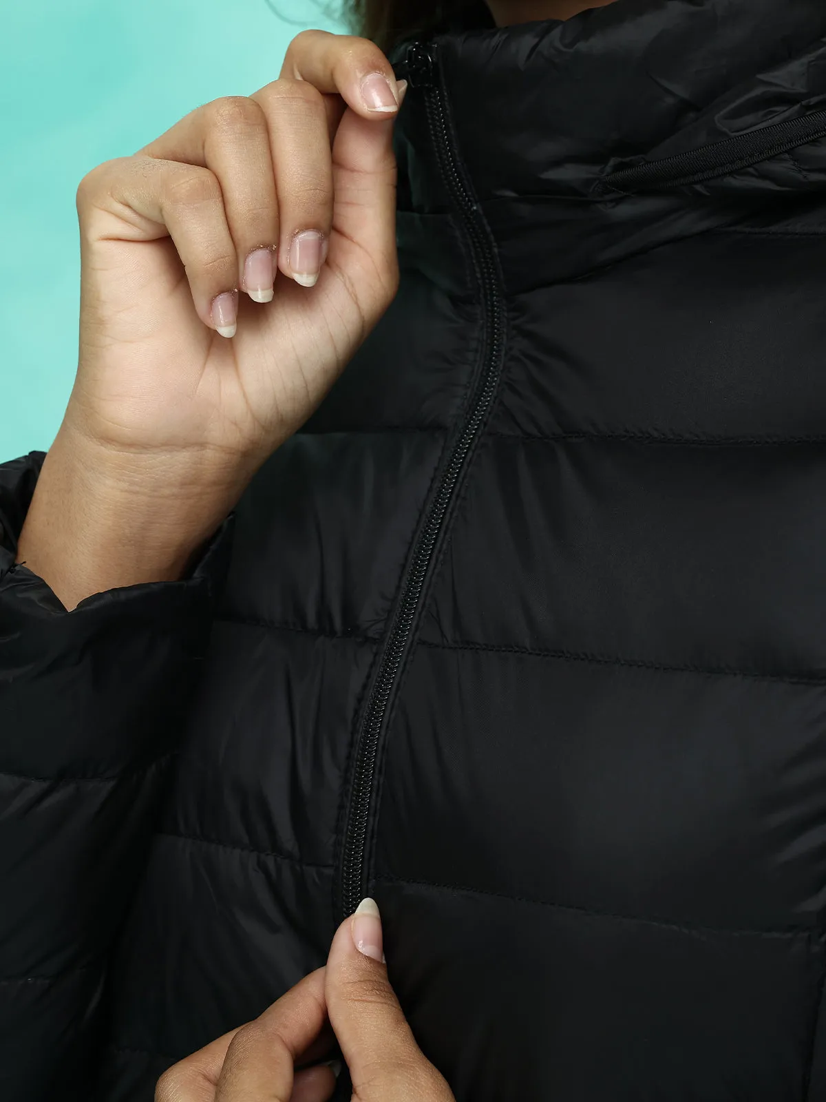 Lightweight Hooded Long Puffer Jacket sold by 89th & Madison product image thumbnail 4