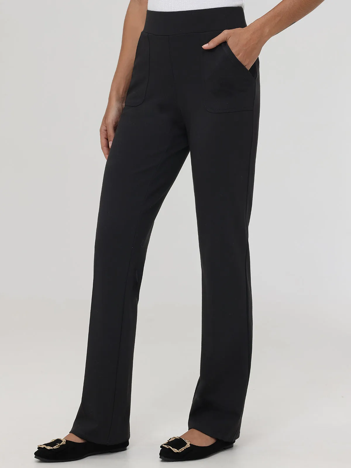Ponte Bootcut Little Black Pants sold by 89th & Madison product image thumbnail 4