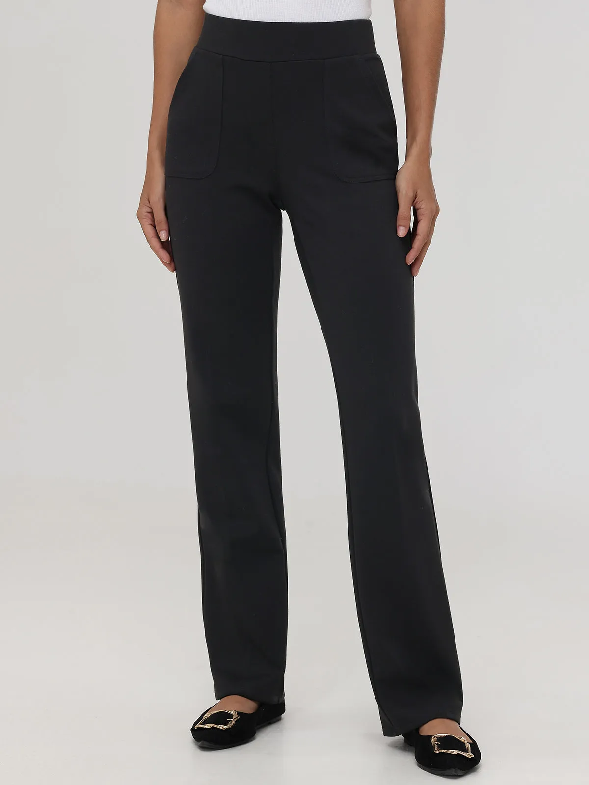 Ponte Bootcut Little Black Pants sold by 89th & Madison product image thumbnail 2