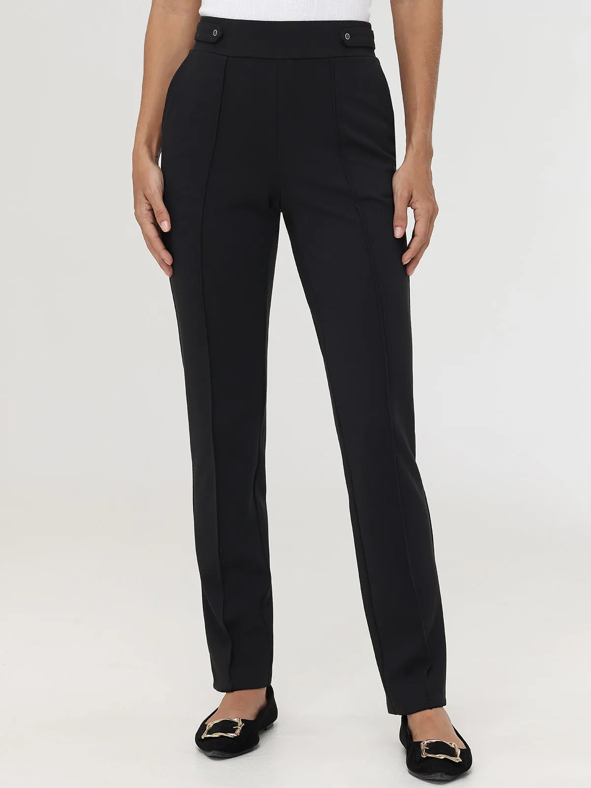 Ponte Pintuck Skinny Leg Little Black Pants sold by 89th & Madison product image thumbnail 2
