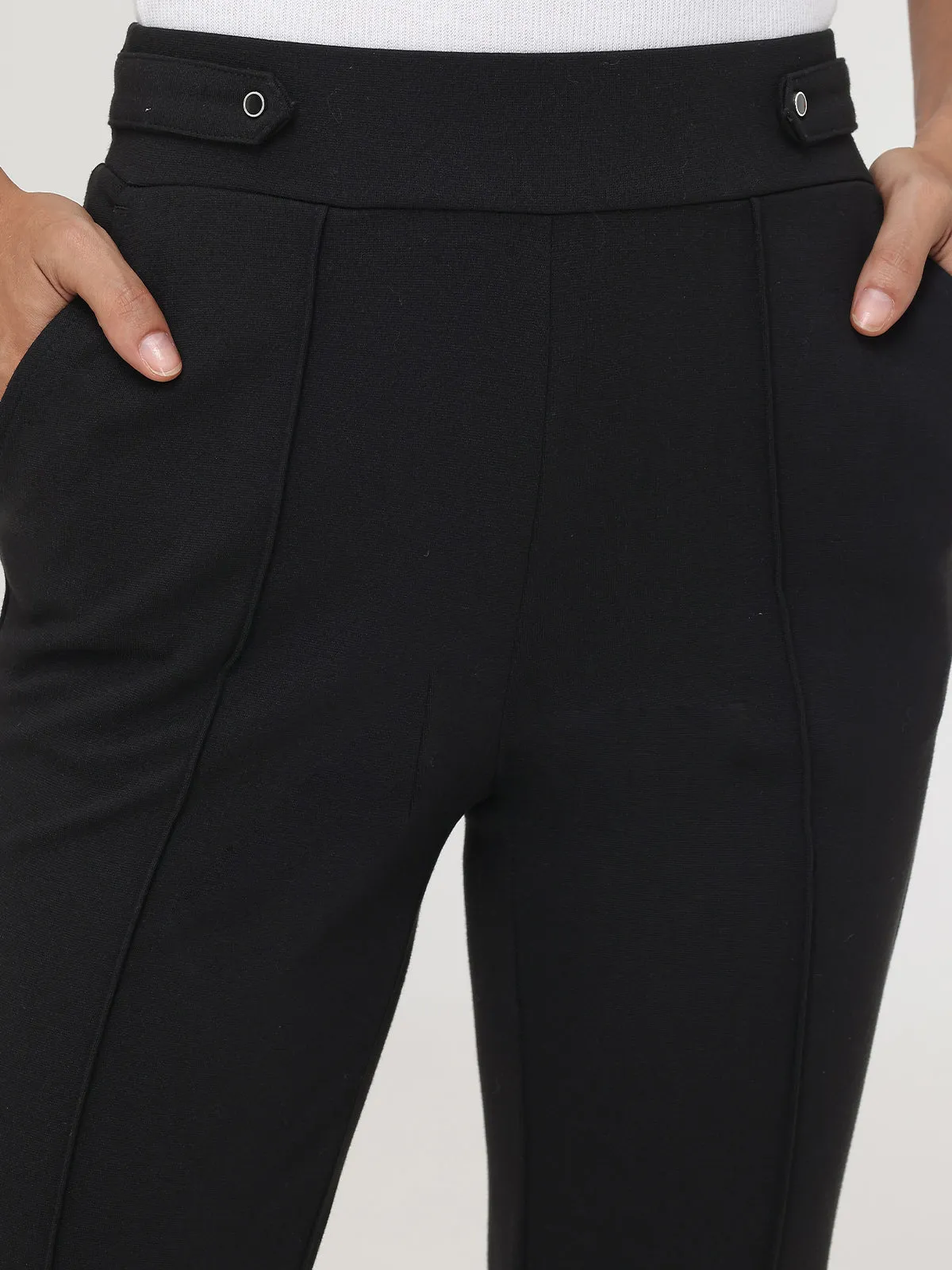 Ponte Pintuck Skinny Leg Little Black Pants sold by 89th & Madison product image thumbnail 5