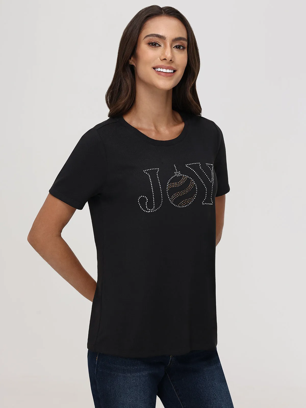 Joy Rhinestone Graphic Tee sold by 89th & Madison product image thumbnail 3