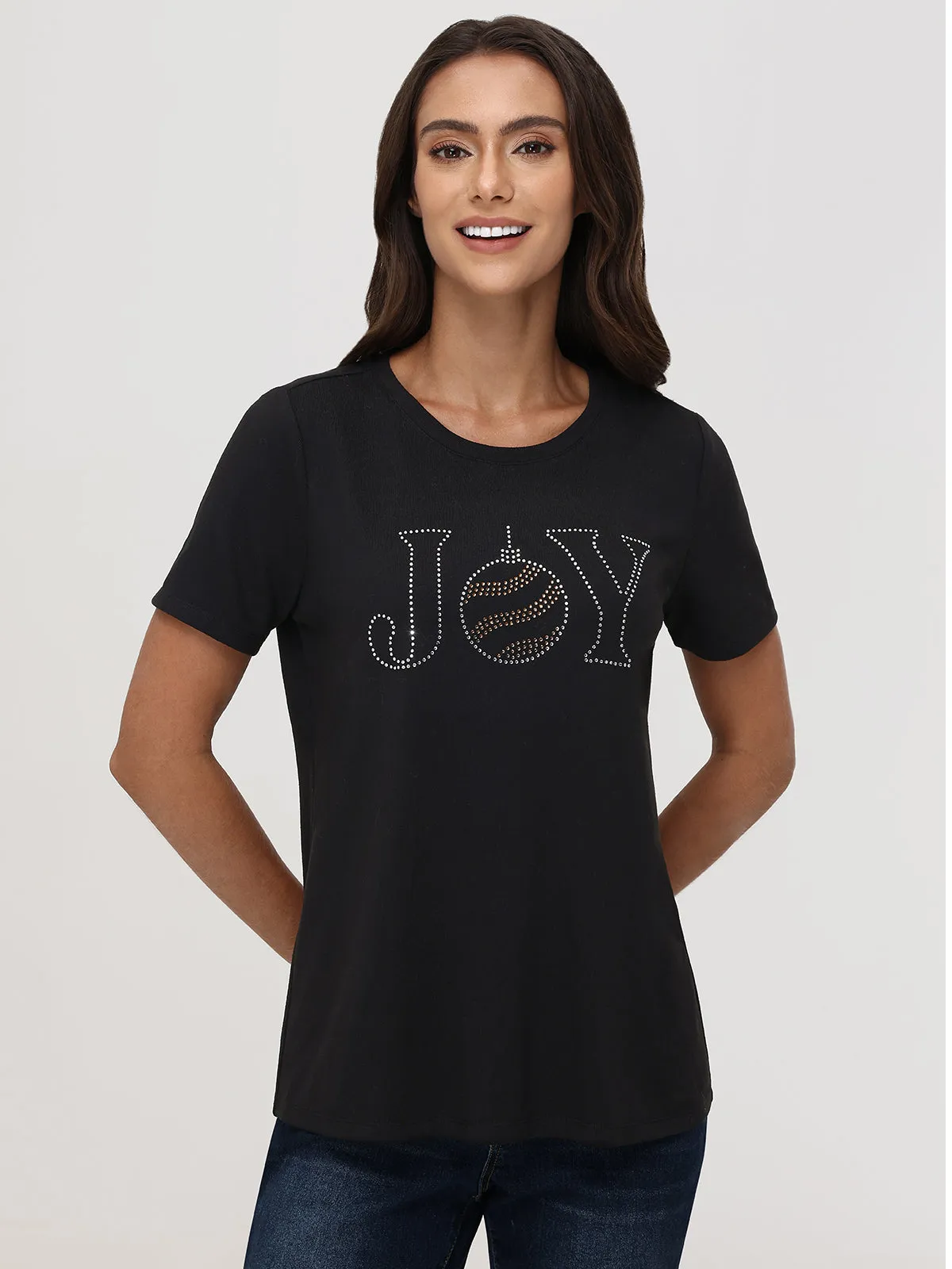 Joy Rhinestone Graphic Tee sold by 89th & Madison