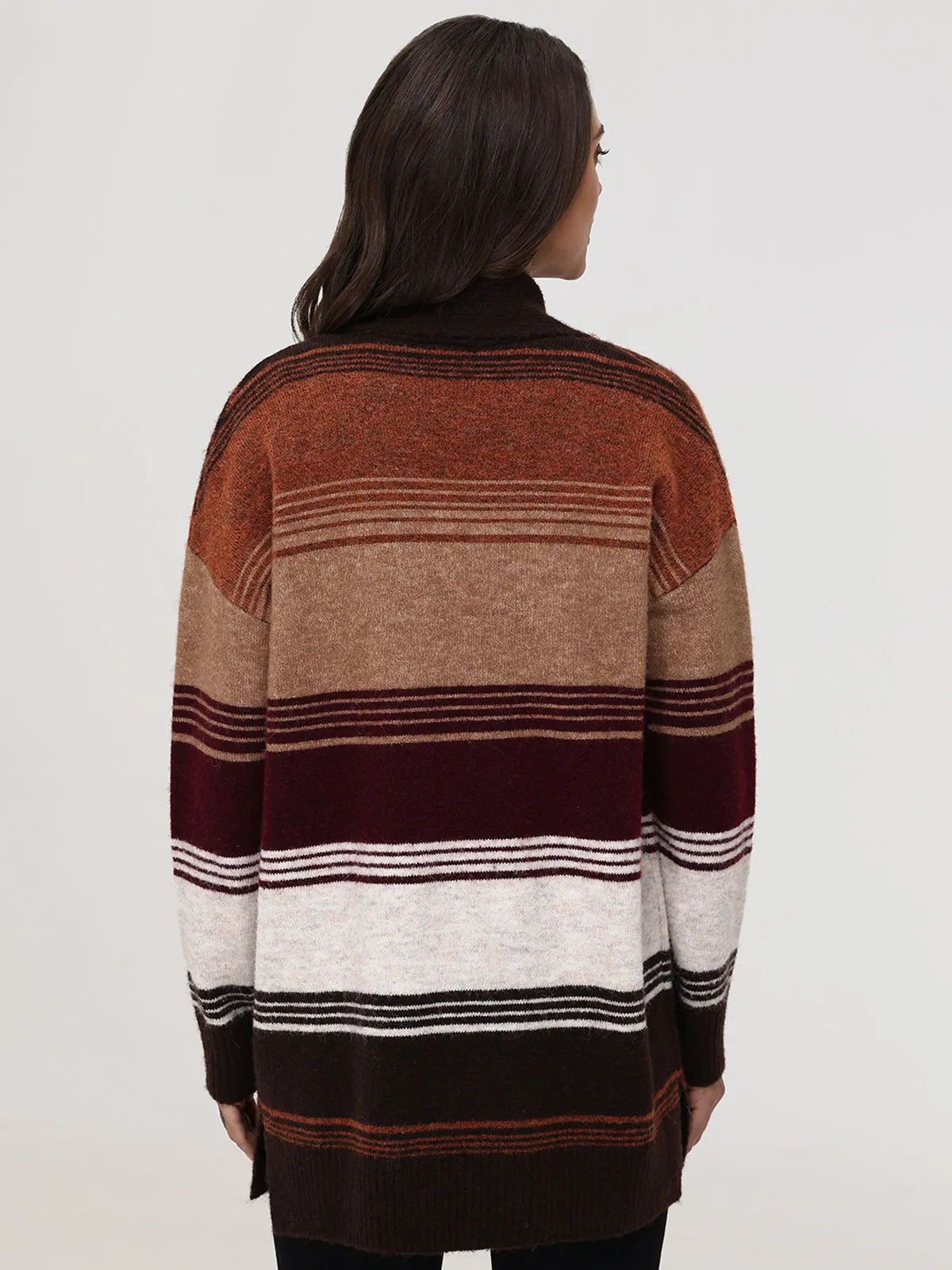 Stripe Shawl Collar Cardigan sold by 89th & Madison product image thumbnail 2