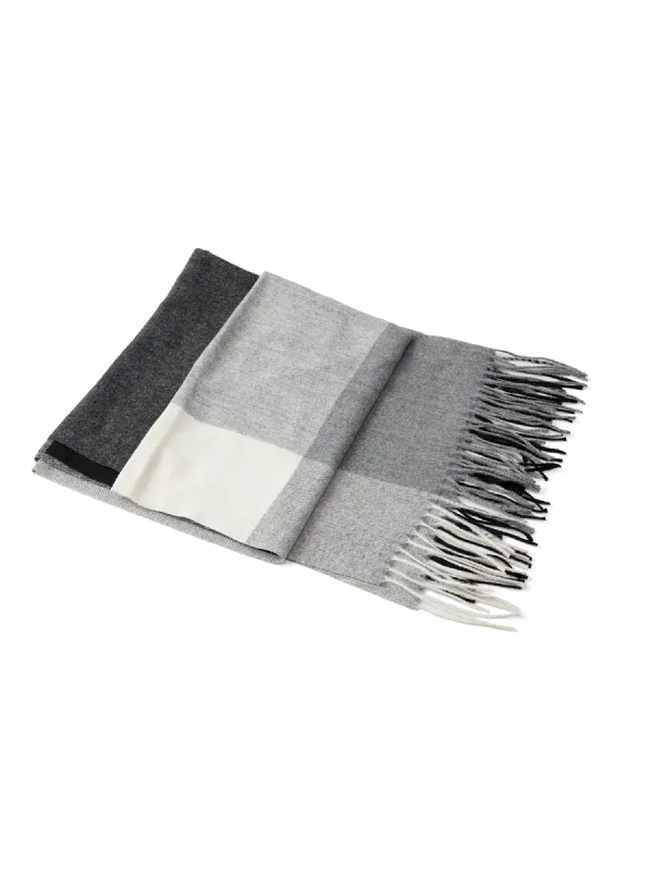 Check Fringe Scarf sold by 89th & Madison