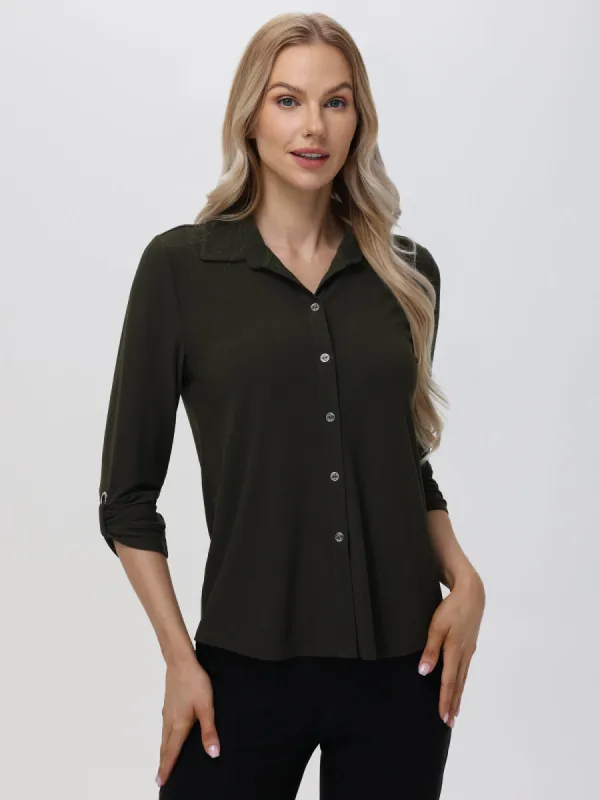 Tailored Button-Down Cool Top sold by 89th & Madison
