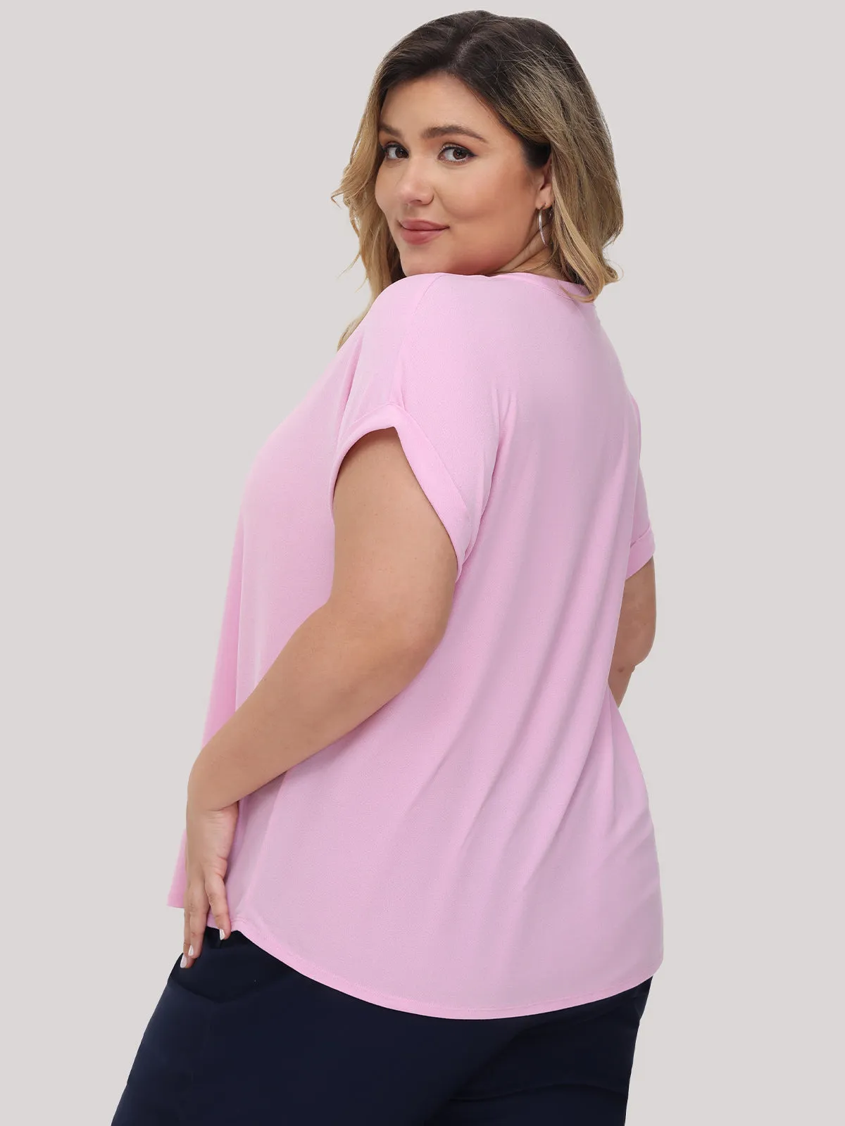 Plus Zipper Neck Cool Top sold by 89th & Madison product image thumbnail 2