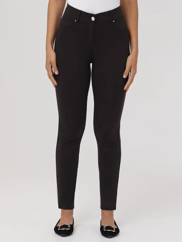 Five Pocket Ponte Skinny Little Black Pants sold by 89th & Madison