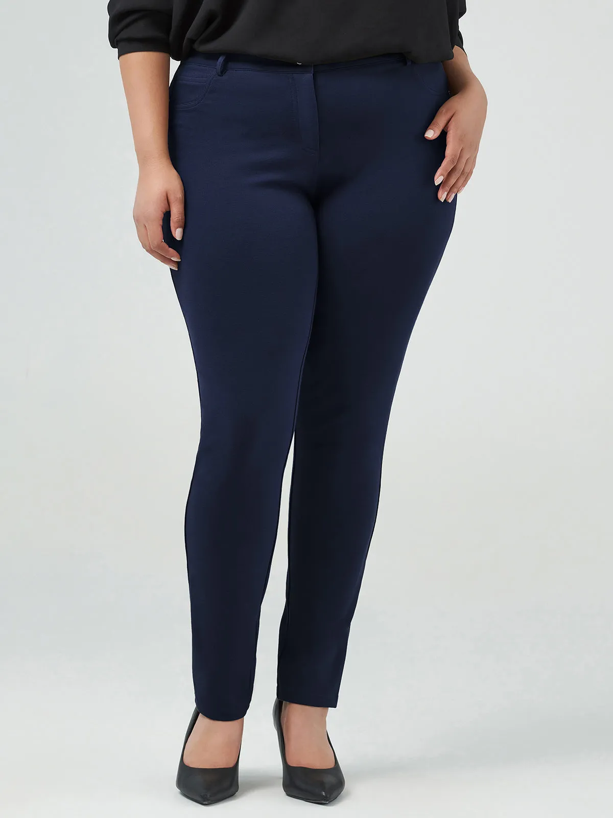 Plus Five Pocket Ponte Skinny Pants sold by 89th & Madison product image thumbnail 5