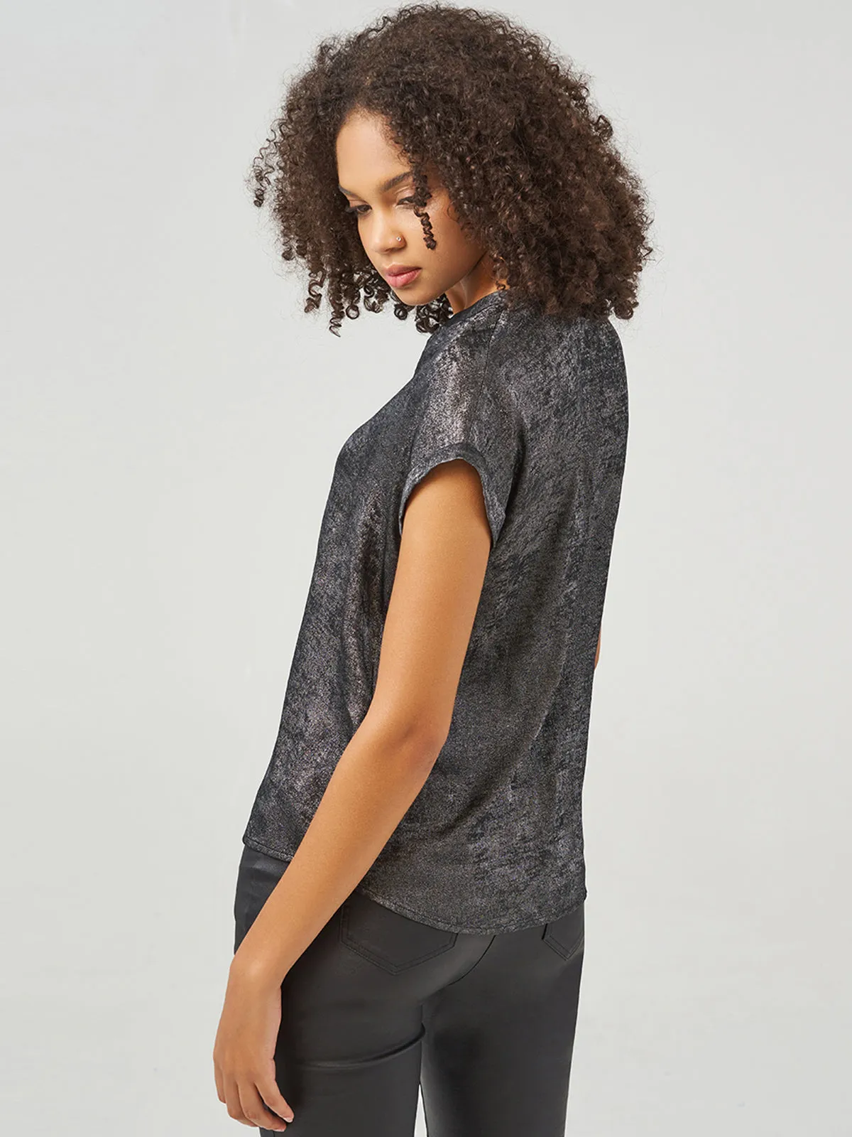Metallic Zip Blouse sold by 89th & Madison product image thumbnail 3