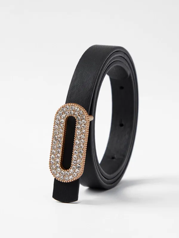 Rhinestone Decor Rectangle Buckle Belt sold by 89th & Madison