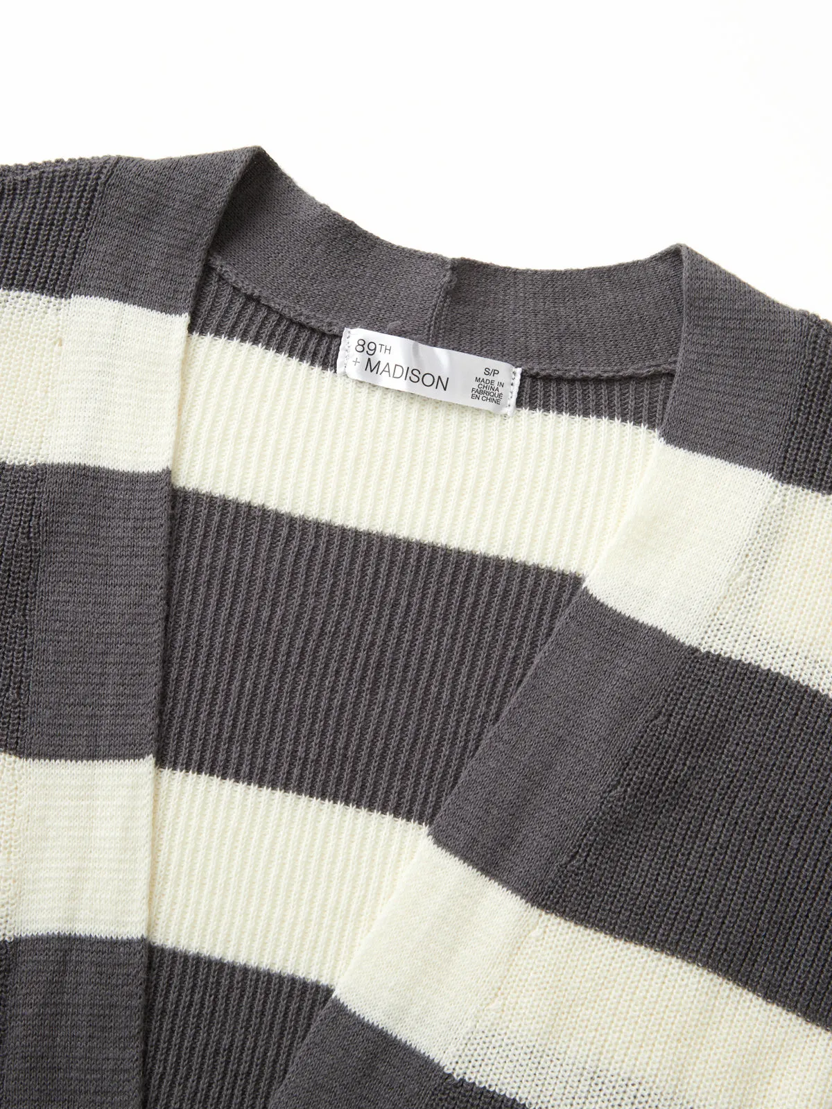 Striped Stitch Open Cardigan sold by 89th & Madison product image thumbnail 2