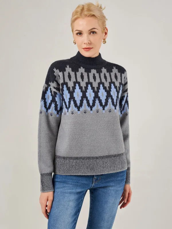 Mock Neck Fair Isle Sweater sold by 89th & Madison