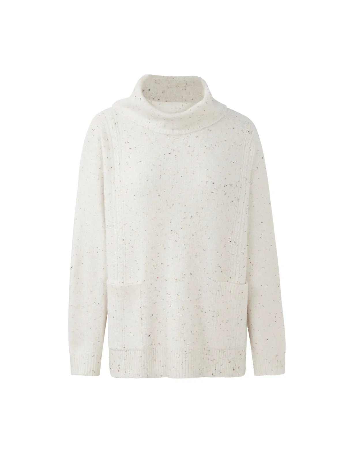 Mixed Cable Cowl Neck Side Split Pullover sold by 89th & Madison product image thumbnail 3