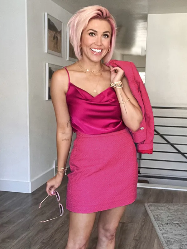 Cowl Neck Silky Cami sold by 89th & Madison