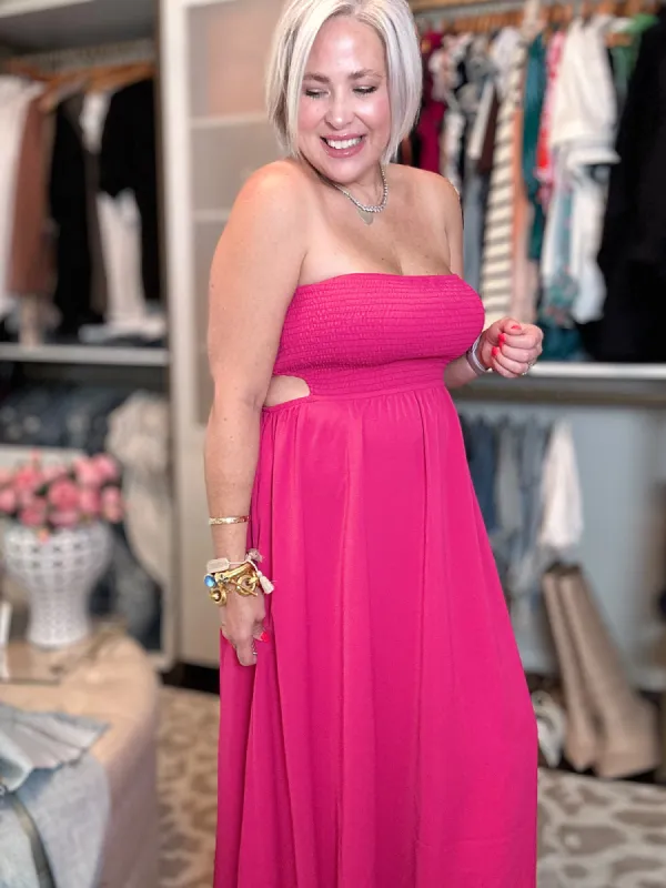 Smocked Cutout Maxi Dress sold by 89th & Madison