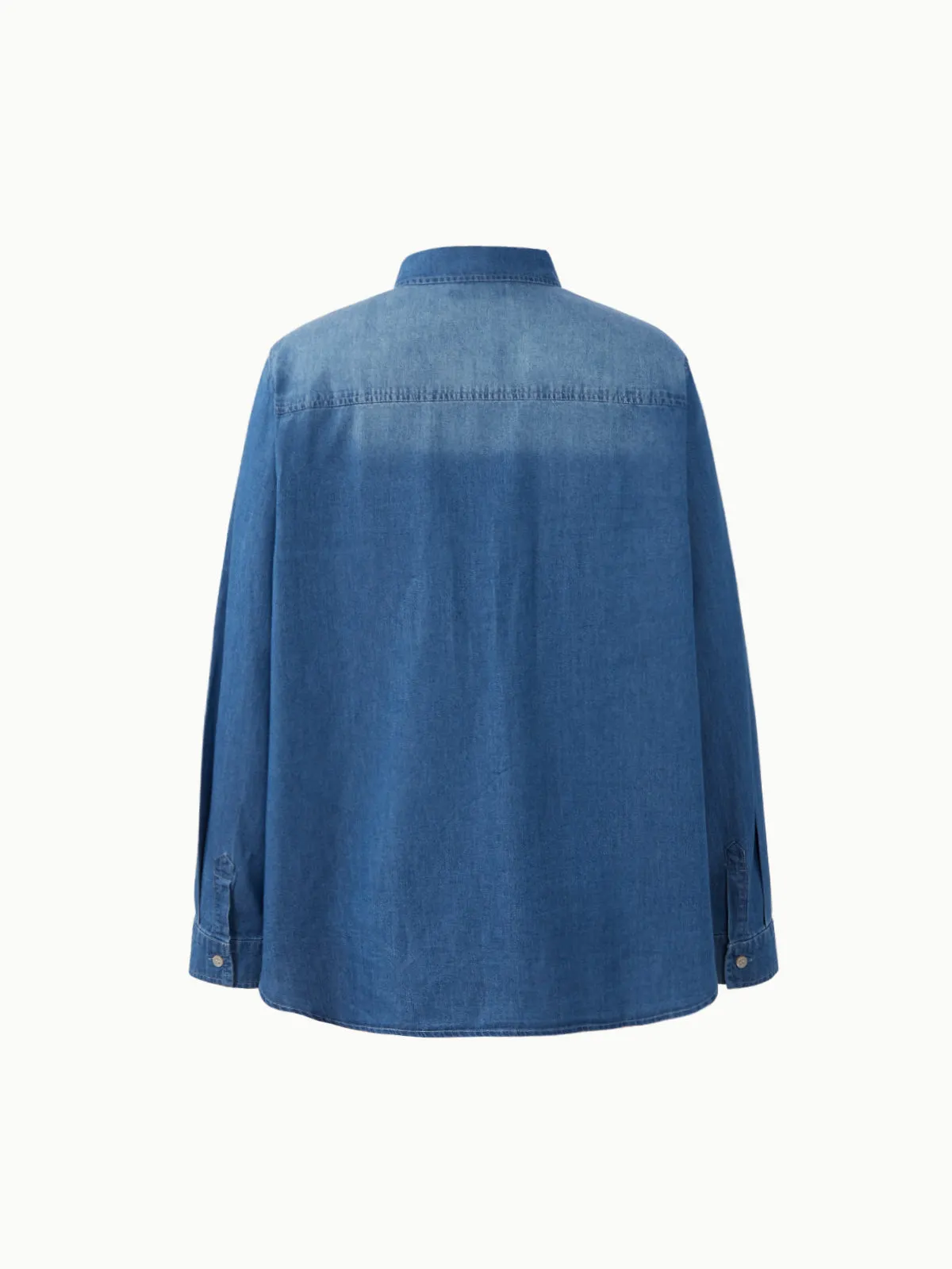 Plus Long Sleeve Denim Shirt sold by 89th & Madison product image thumbnail 3