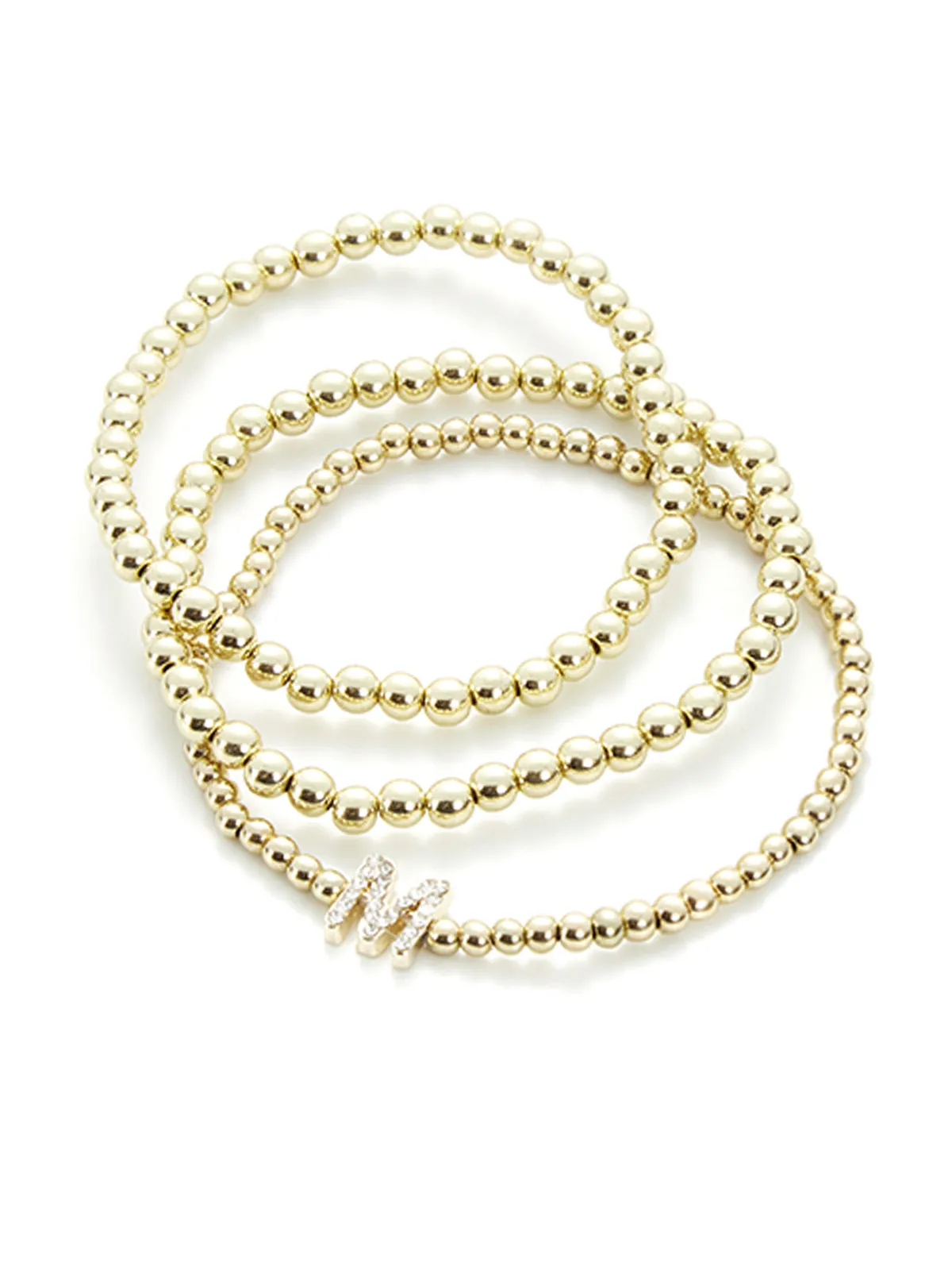 Gold M Ballchain Bracelet sold by 89th & Madison