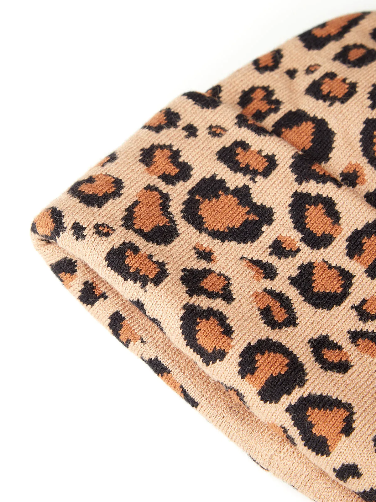 Leopard Knit Beanie sold by 89th & Madison product image thumbnail 3