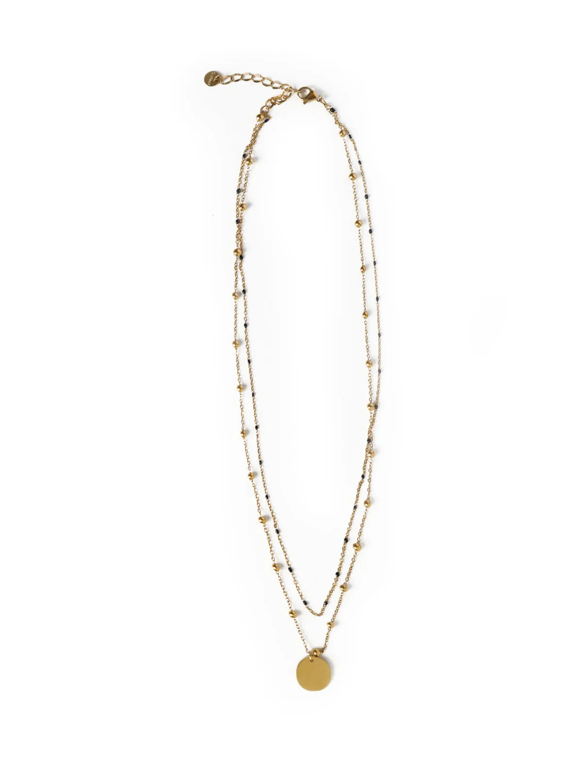 Layered Necklace With Circle Pendant sold by 89th & Madison