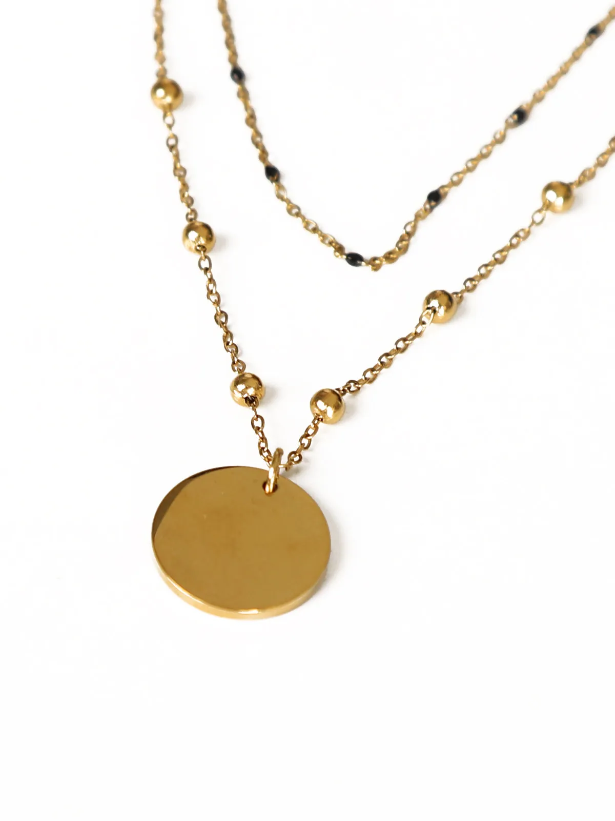 Layered Necklace With Circle Pendant sold by 89th & Madison product image thumbnail 2