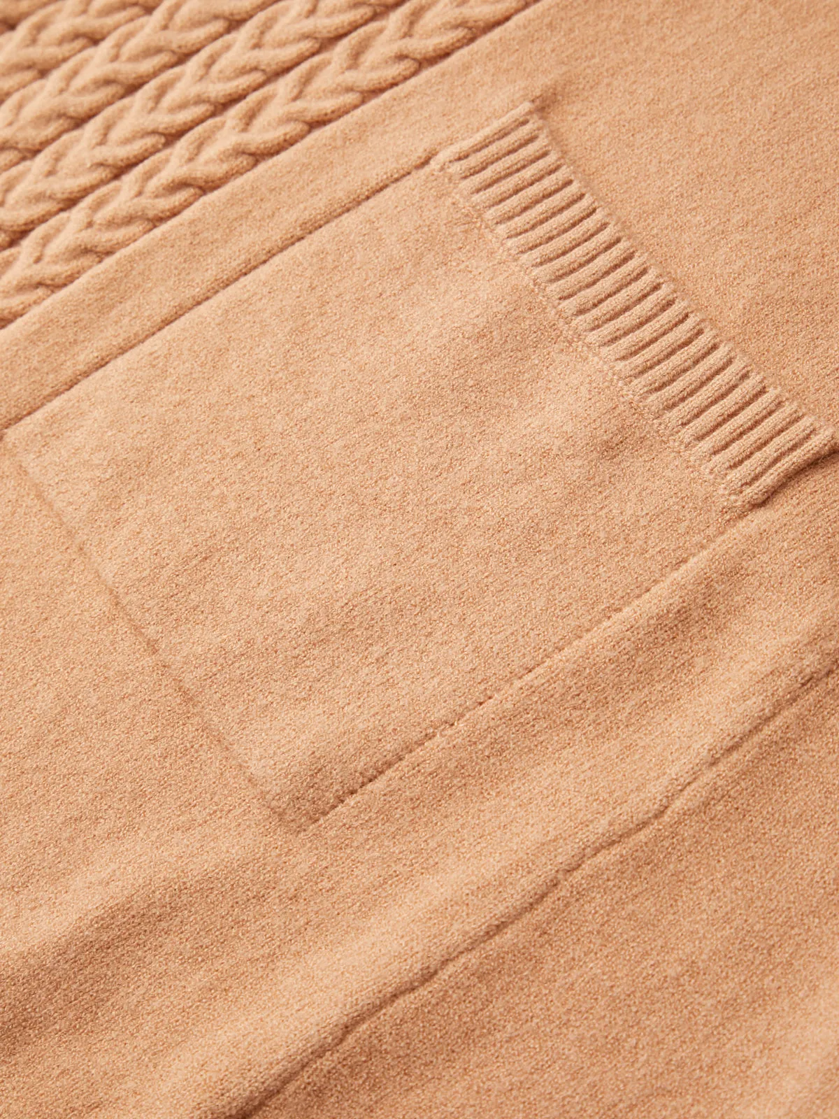 Wide Cable Placket Open Cardigan sold by 89th & Madison product image thumbnail 3