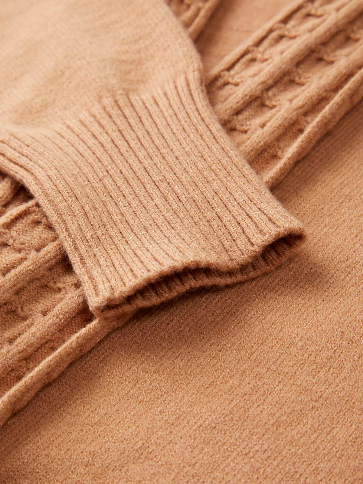 Wide Cable Placket Open Cardigan sold by 89th & Madison product image thumbnail 5