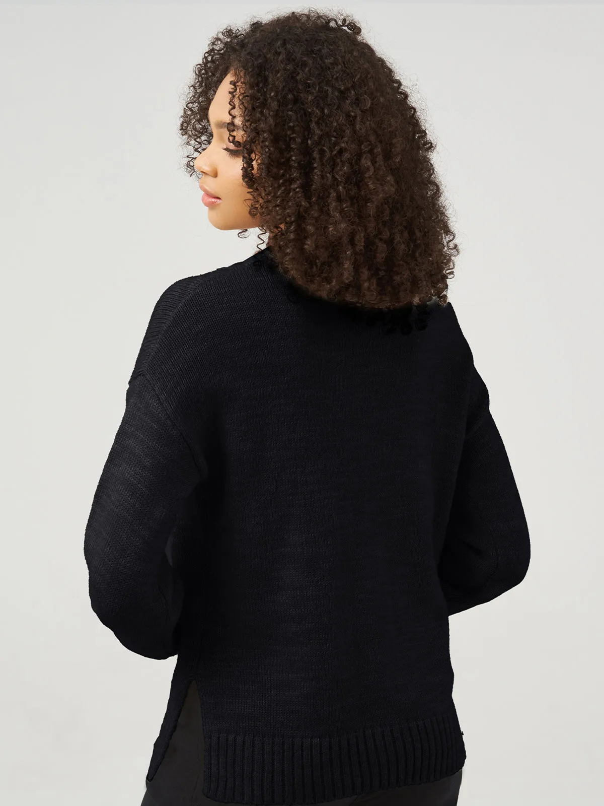 Cable Drop Shoulder Pullover Sweater sold by 89th & Madison product image thumbnail 3