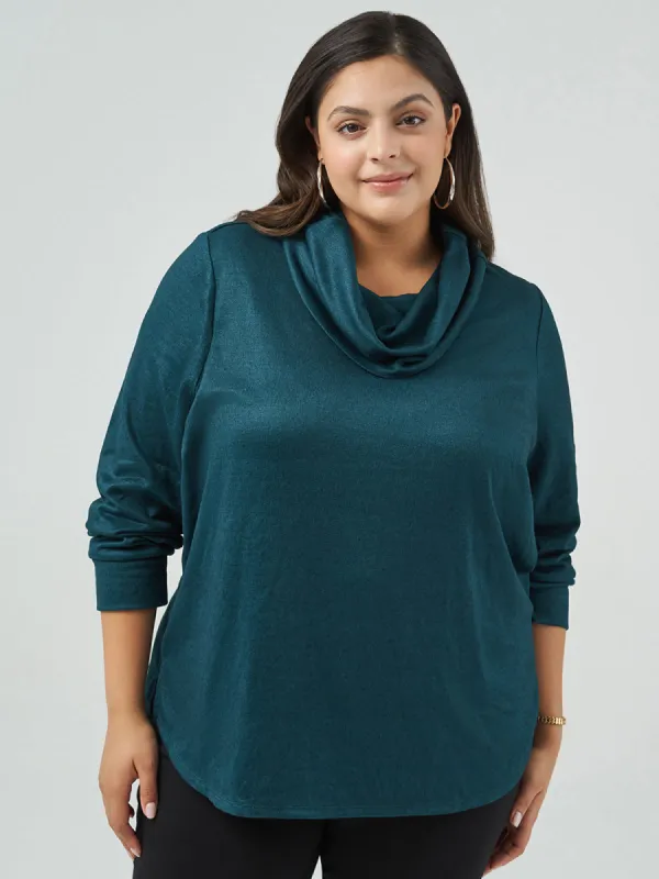 Plus Turtleneck Long Sleeve Top sold by 89th & Madison