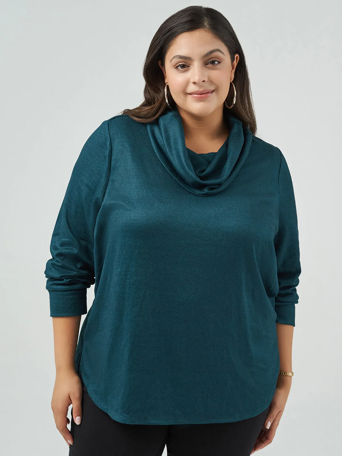 Plus Turtleneck Long Sleeve Top sold by 89th & Madison