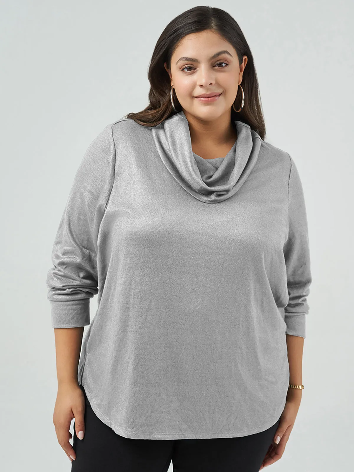 Plus Turtleneck Long Sleeve Top sold by 89th & Madison product image thumbnail 5