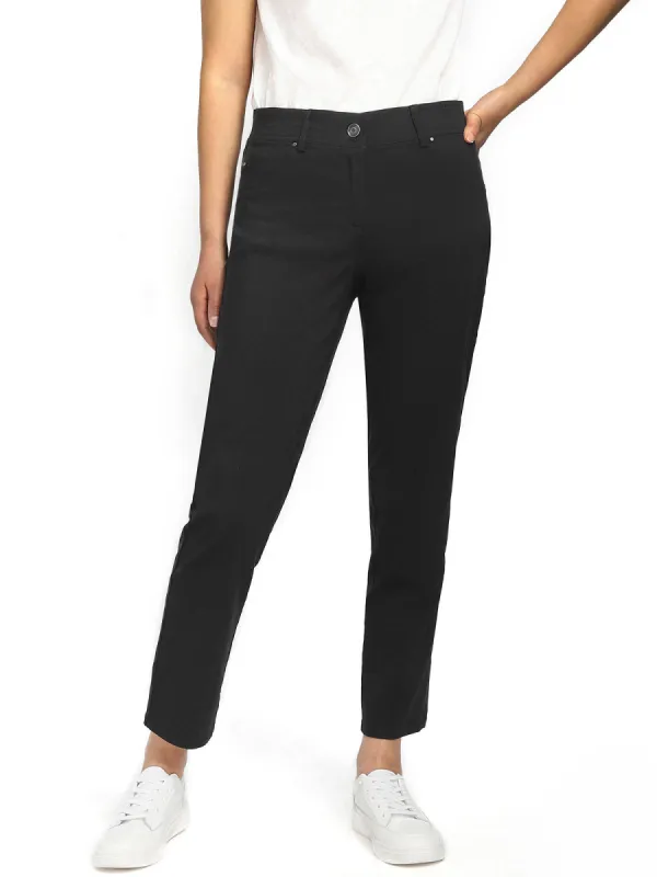 Millennium Five Pocket Stretch Straight Leg Little Black Pants sold by 89th & Madison