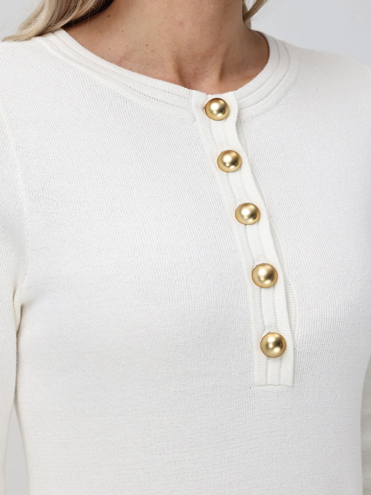 Button Up Mini Sweater Dress sold by 89th & Madison product image thumbnail 5